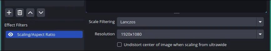 obs scaling filter